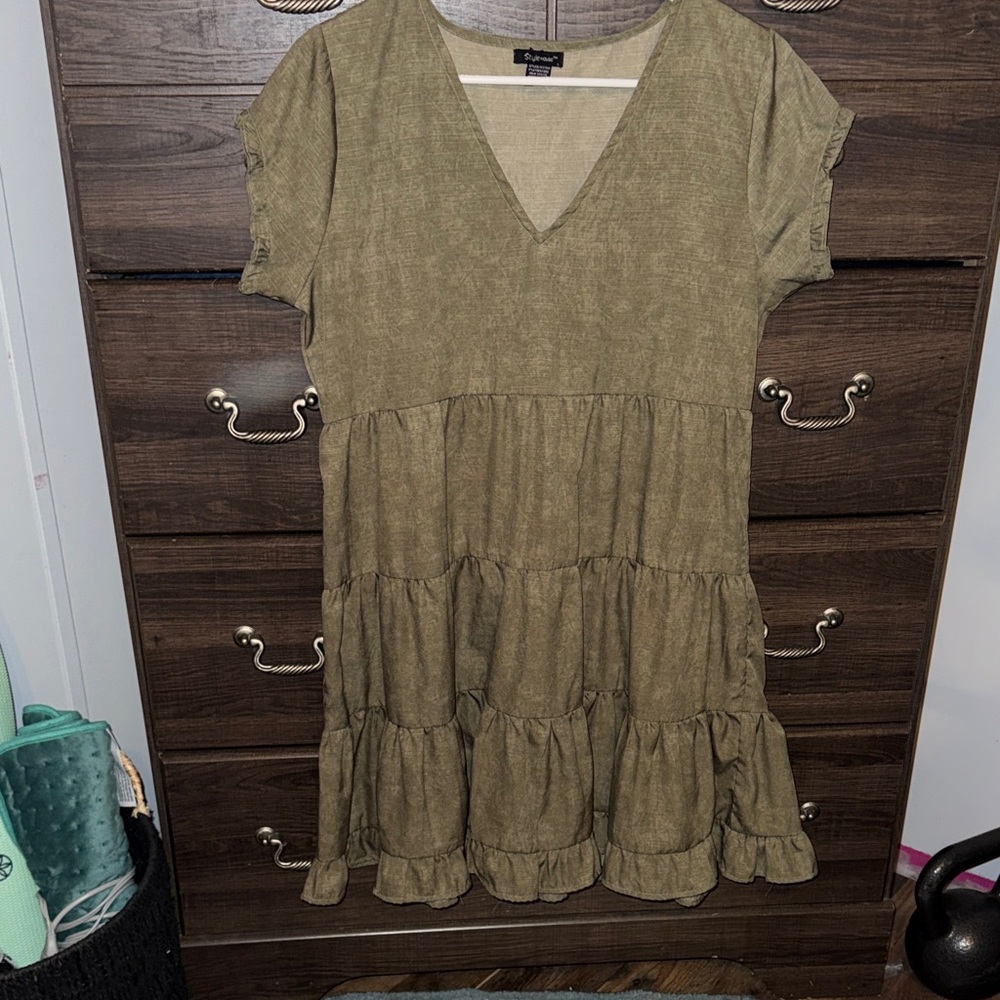 Universal Thread Khaki Tiered Mini Dress